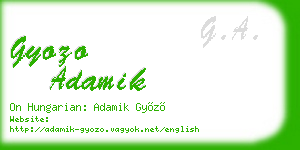 gyozo adamik business card