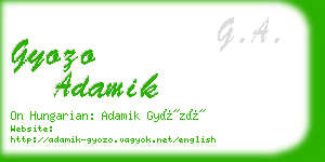 gyozo adamik business card
